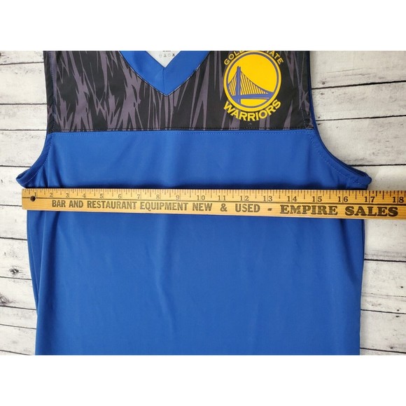 NBA UNK ST Golden State Warriors V Neck Jersey Blue Size Large - Picture 8 of 8